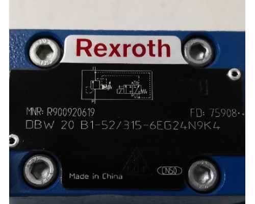 Гидравлический клапан Rexroth Bosch R900920619 DBW 20 B1-5X/315-6EG24N9K4
