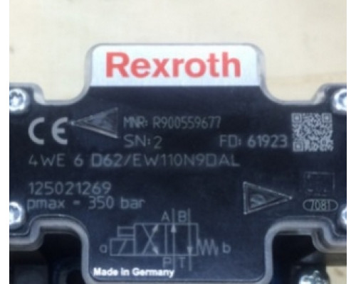 Гидравлический клапан Rexroth Bosch R900559677 4WE 6 D6X/EW110N9DAL