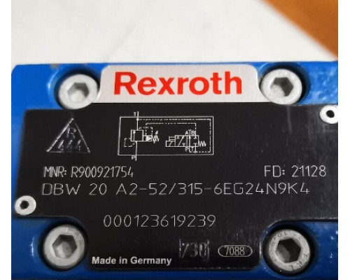 Гидравлический клапан Rexroth Bosch R900921754 DBW 20 A2-5X/315-6EG24N9K4