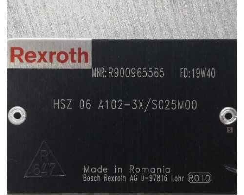 Гидравлический клапан Rexroth Bosch R900965565 HSZ 06 A102-3X/S025M00