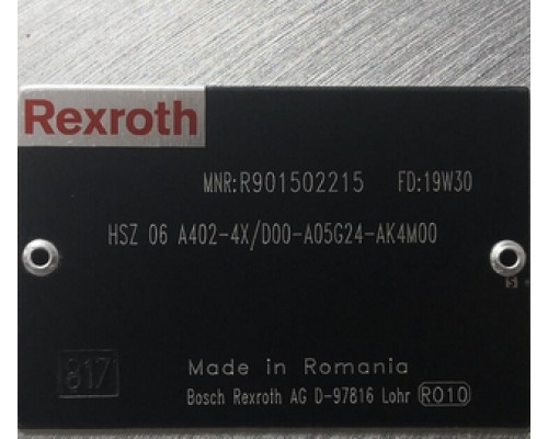 Гидравлический клапан Rexroth Bosch R901502215 HSZ 06 A402-4X/D00-A05G24-AK4M00