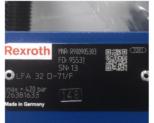 Гидравлический клапан Rexroth Bosch R900905303 LFA 32 D-7X/F