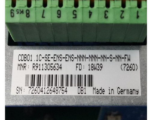 Контроллер Rexroth Bosch R911305634 CDB01.1C-SE-ENS-ENS-NNN-NNN-NN-S-NN-FW