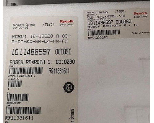Контроллер Rexroth Bosch R911331611 HCS01.1E-W0028-A-03-B-ET-EC-NN-L4-NN-FW