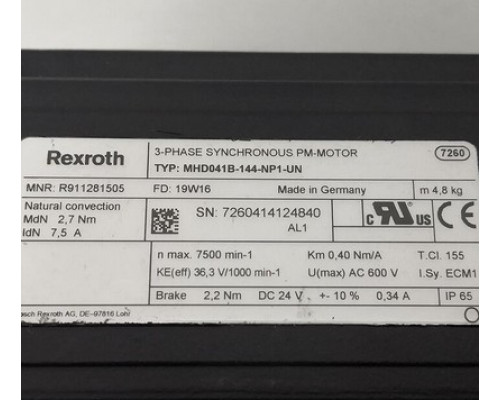 Контроллер Rexroth Bosch R911281505 MHD041B-144-NP1-UN