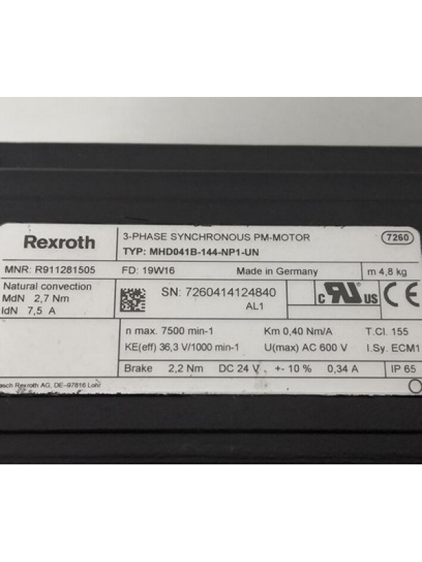 Контроллер Rexroth Bosch R911281505 MHD041B-144-NP1-UN