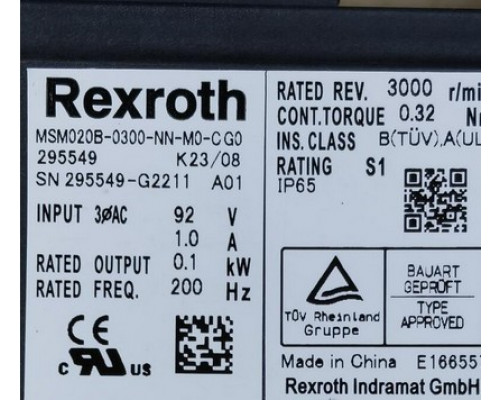 Контроллер Rexroth Bosch R911295549 MSM020B-0300-NN-M0-CG0