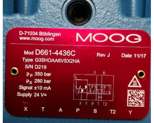 Клапан MOOG D661-4436C G35HOAA6VSX2HA 